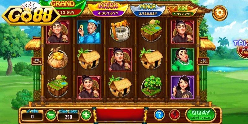 Vòng quay miễn phí trong game Ăn Khế Trả Vàng GO88