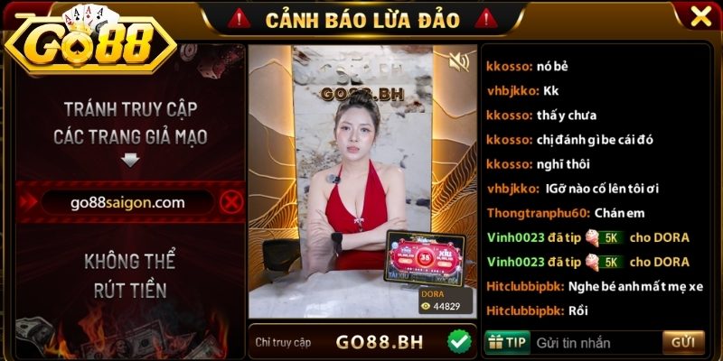 Cảnh báo link giả mạo Go88 Bh